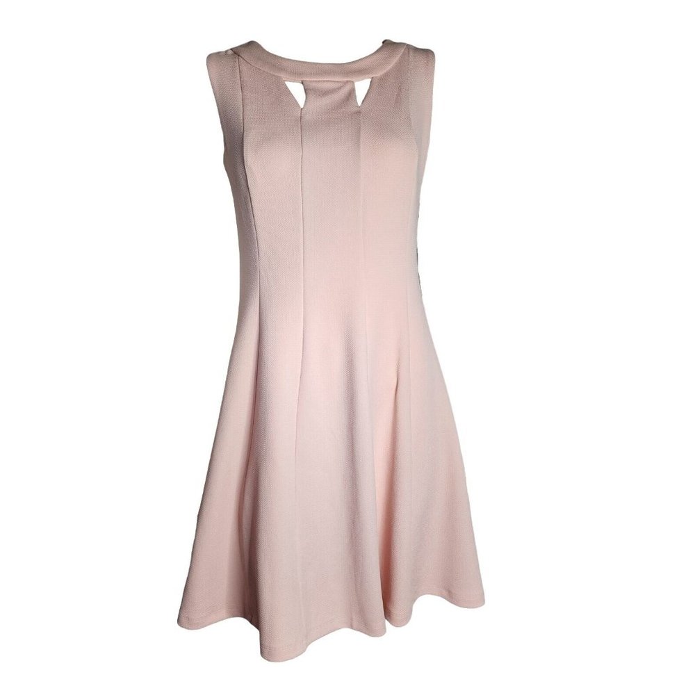 ENFOCUS‎ STUDIO Solid All Pink Textured Sleeveless Pullover Dress Womens Size 6